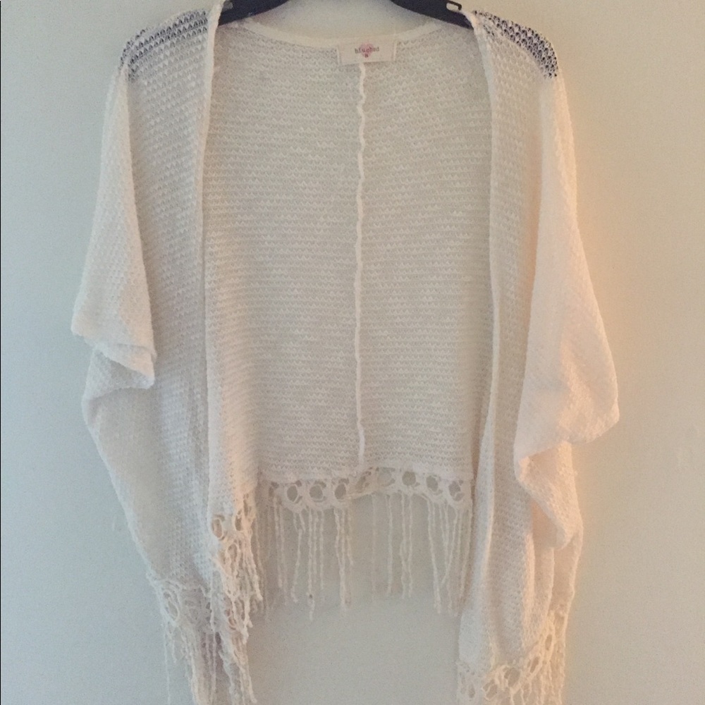 White knit cardigan